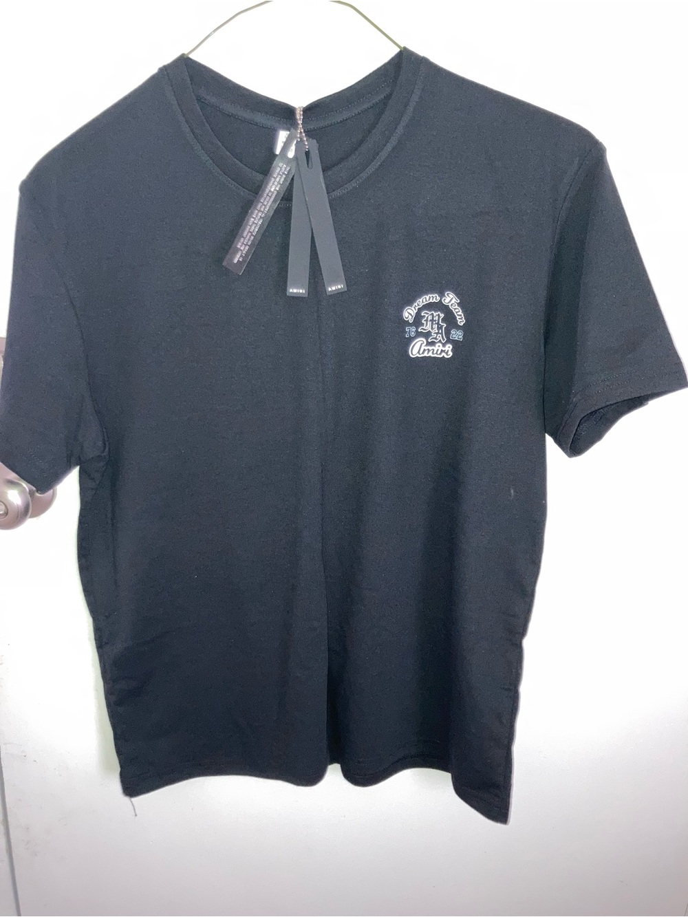 AMIRI Black Short-Sleeve Logo Tee